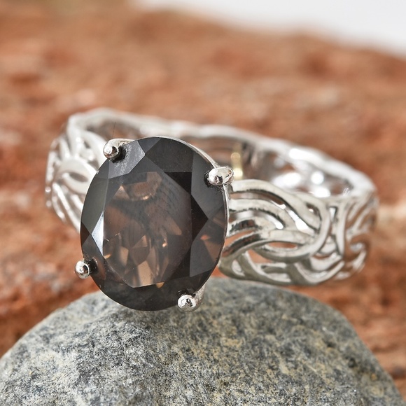 Jewelry - NEW Size 5 Brazilian Smoky Quartz Solitaire Ring